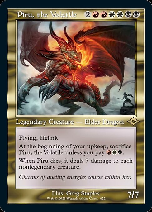 Piru, the Volatile (Retro Frame) (Modern Horizons 2) Near Mint Etched Foil