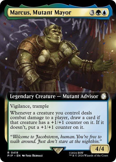 Marcus, Mutant Mayor (Extended Art) (Universes Beyond: Fallout) Near Mint