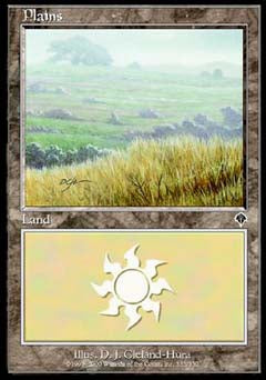 Plains (333) (Invasion) Light Play Foil