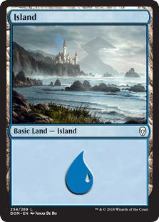Island (254) (Dominaria) Near Mint Foil