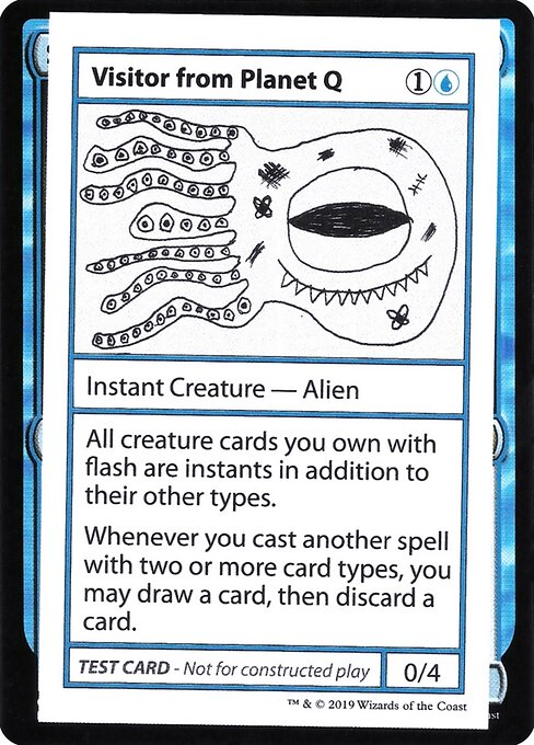 Visitor From Planet Q (No PW Symbol) (Mystery Booster Test Print 2021) Near Mint
