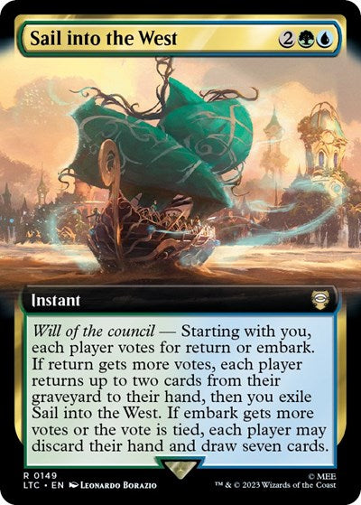 Sail into the West (Extended Art) (Commander: The Lord of the Rings: Tales of Middle-earth) Near Mint