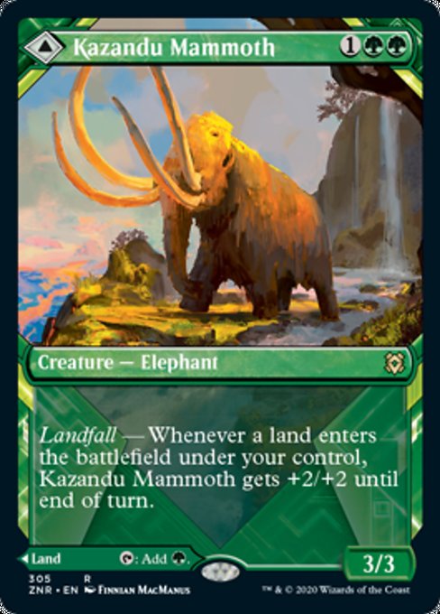 Kazandu Mammoth / Kazandu Valley (Showcase) (Zendikar Rising) Near Mint Foil