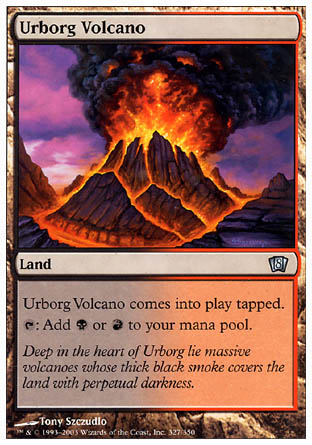 Urborg Volcano (8th Edition) Light Play