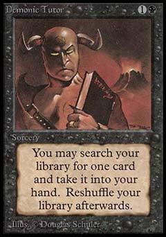Demonic Tutor (Beta) Light Play