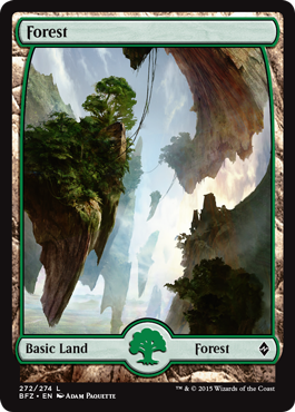 Forest (272) (Full Art) (Battle for Zendikar) Near Mint