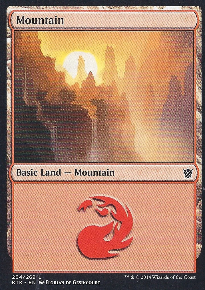 Mountain (264) (Khans of Tarkir) Near Mint Foil