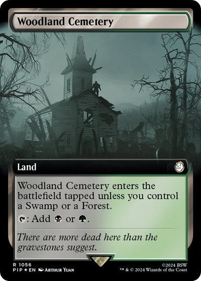 Woodland Cemetery (Extended Art) (Surge Foil) (Universes Beyond: Fallout) Near Mint