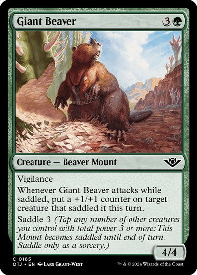 Giant Beaver (Outlaws of Thunder Junction) Near Mint