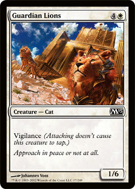 Guardian Lions (Magic 2013 Core Set) Near Mint Foil