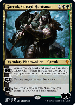 Garruk, Cursed Huntsman (Throne of Eldraine) Near Mint