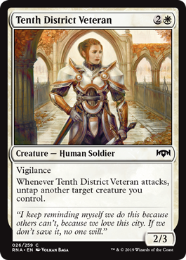 Tenth District Veteran (Ravnica Allegiance) Near Mint Foil