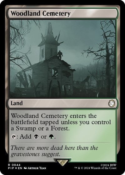 Woodland Cemetery (Surge Foil) (Universes Beyond: Fallout) Near Mint