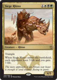 Siege Rhino (Khans of Tarkir) Near Mint