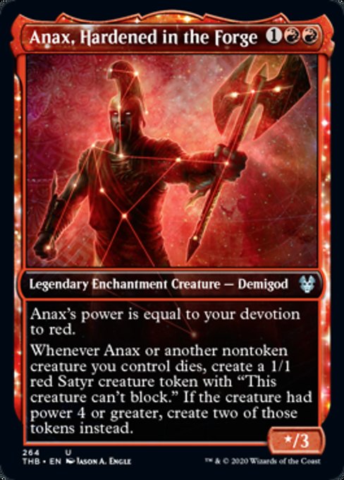 Aanax, Hardened in the Forge (Showcase) (Theros Beyond Death) Near Mint Foil