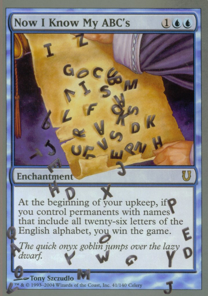 Now I Know My ABC's (Unhinged) Near Mint