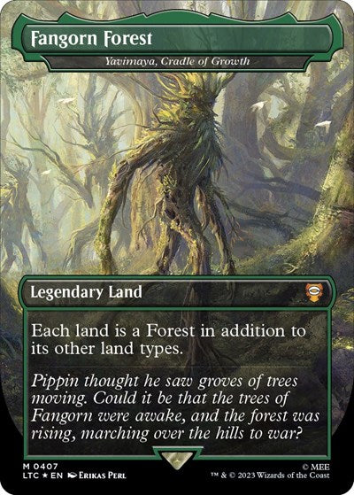 Fangorn Forest - Yavimaya, Cradle of Growth (Surge Foil) (Commander: The Lord of the Rings: Tales of Middle-earth) Near Mint