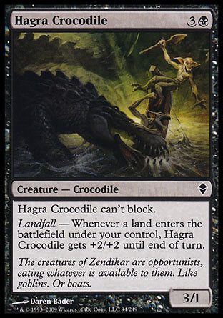 Hagra Crocodile (Zendikar) Near Mint Foil