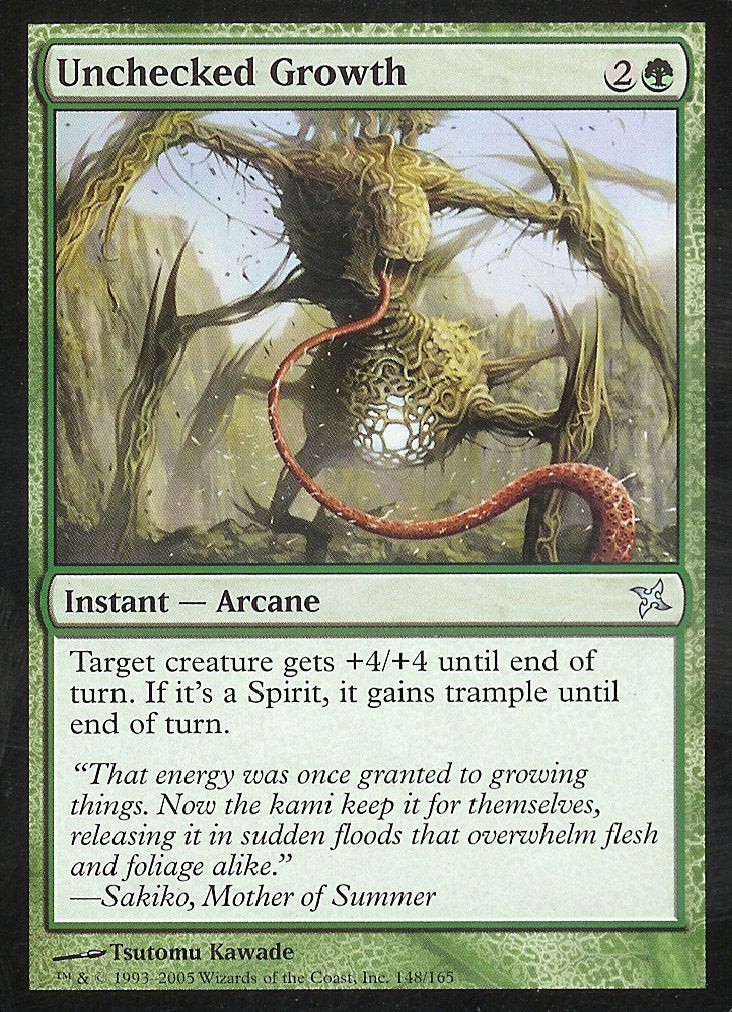Unchecked Growth (Betrayers of Kamigawa) Near Mint Foil