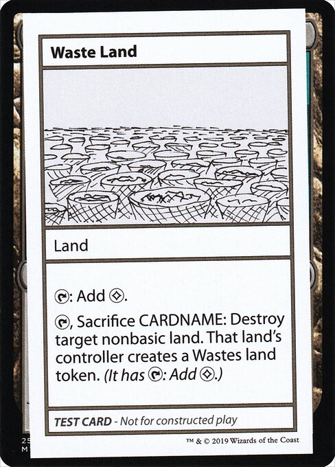 Waste Land (No PW Symbol) (Mystery Booster Test Print 2021) Near Mint