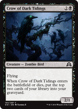 Crow of Dark Tidings (Shadows Over Innistrad) Near Mint
