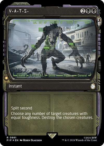 V.A.T.S. (Showcase) (Surge Foil) (Universes Beyond: Fallout) Near Mint