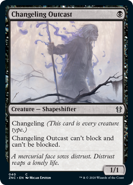 Changeling Outcast (Commander 2020 Zendikar Rising) Near Mint