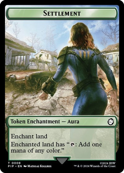 Settlement / Food (0013) Double-Sided Token (Universes Beyond: Fallout) Near Mint