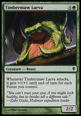 Timbermaw Larva (Zendikar) Near Mint Foil