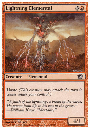 Lightning Elemental (8th Edition) Near Mint Foil