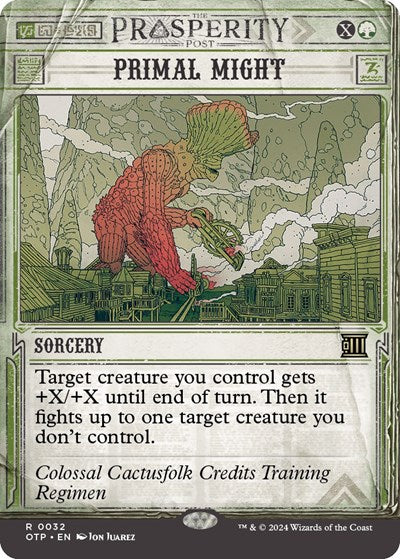 Primal Might (Outlaws of Thunder Junction: Breaking News) Near Mint