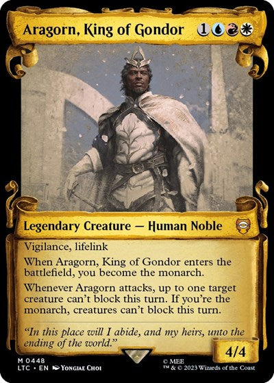 Aragorn, King of Gondor (Showcase Scrolls) (Commander: The Lord of the Rings: Tales of Middle-earth) Near Mint