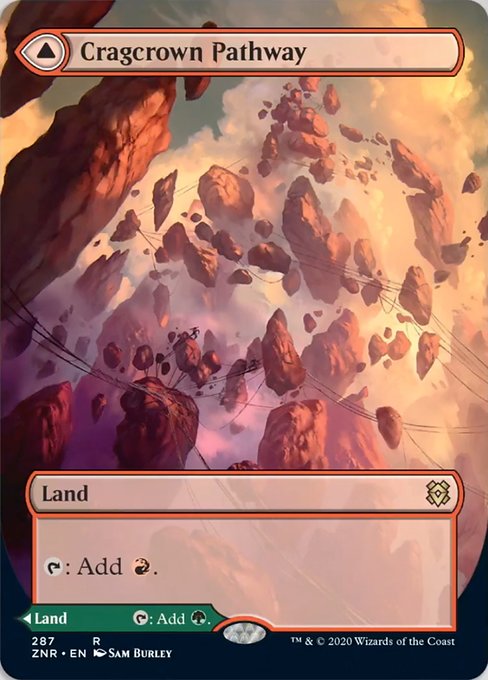 Cragcrown Pathway / Timbercrown Pathway (Borderless) (Zendikar Rising) Near Mint Foil