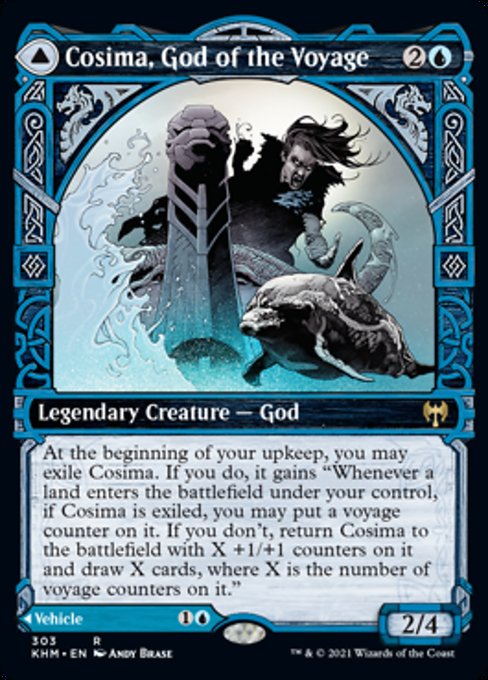 Cosima, God of the Voyage / The Omenkeel (Showcase) (Kaldheim) Near Mint Foil