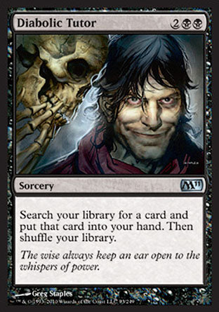 Diabolic Tutor (Magic 2011 Core Set) Near Mint Foil