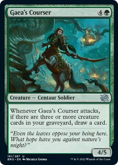 Gaea's Courser (The Brothers' War) Near Mint