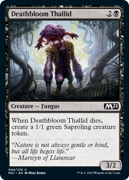 Deathbloom Thallid (Magic 2021 Core Set) Near Mint Foil
