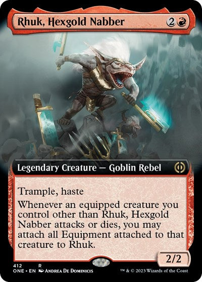 Rhuk, Hexgold Nabber (Extended Art) (Phyrexia: All Will Be One) Near Mint