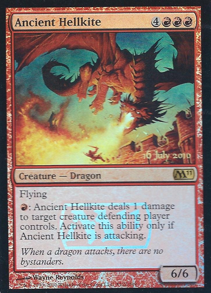 Ancient Hellkite (2011 Core Set Release) (Promotional Cards) Light Play Foil