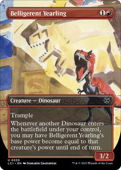 Belligerent Yearling (Borderless) (The Lost Caverns of Ixalan) Near Mint