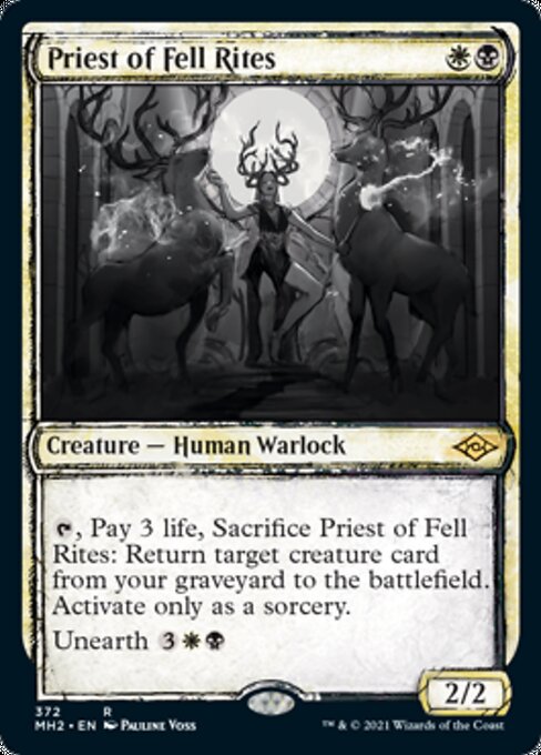 Priest of Fell Rites (Showcase) (Modern Horizons 2) Near Mint Foil