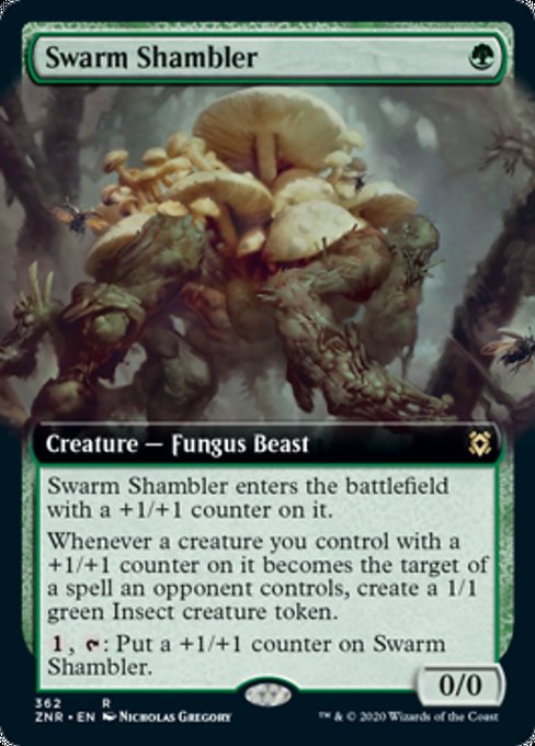 Swarm Shambler (Extended Art) (Zendikar Rising) Near Mint