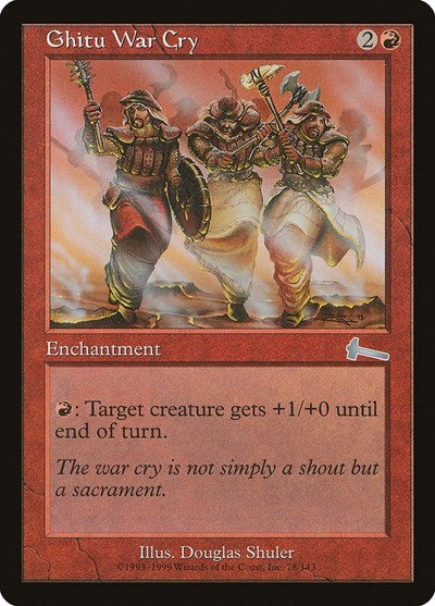 Ghitu War Cry (Urza's Legacy) Light Play