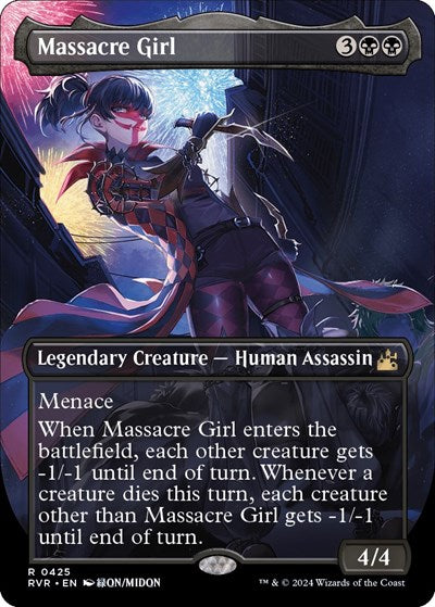 Massacre Girl (Anime Borderless) (Ravnica Remastered) Near Mint Foil