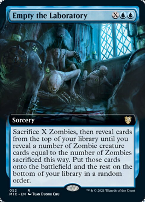 Empty the Laboratory (Extended Art) (Commander 2021 Midnight Hunt) Near Mint