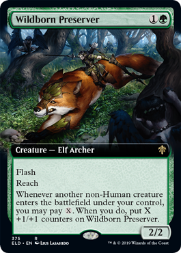 Wildborn Preserver (Extended Art) (Throne of Eldraine) Near Mint