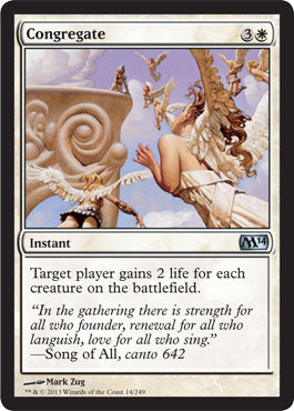 Congregate (Magic 2014 Core Set) Near Mint Foil