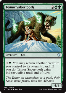 Temur Sabertooth (Commander 2017) Near Mint