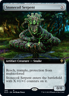 Stonecoil Serpent (Extended Art) (Throne of Eldraine) Near Mint