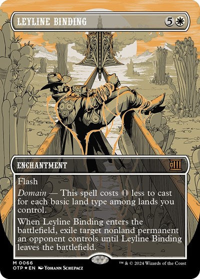 Leyline Binding (Textured Foil) (Outlaws of Thunder Junction: Breaking News) Near Mint